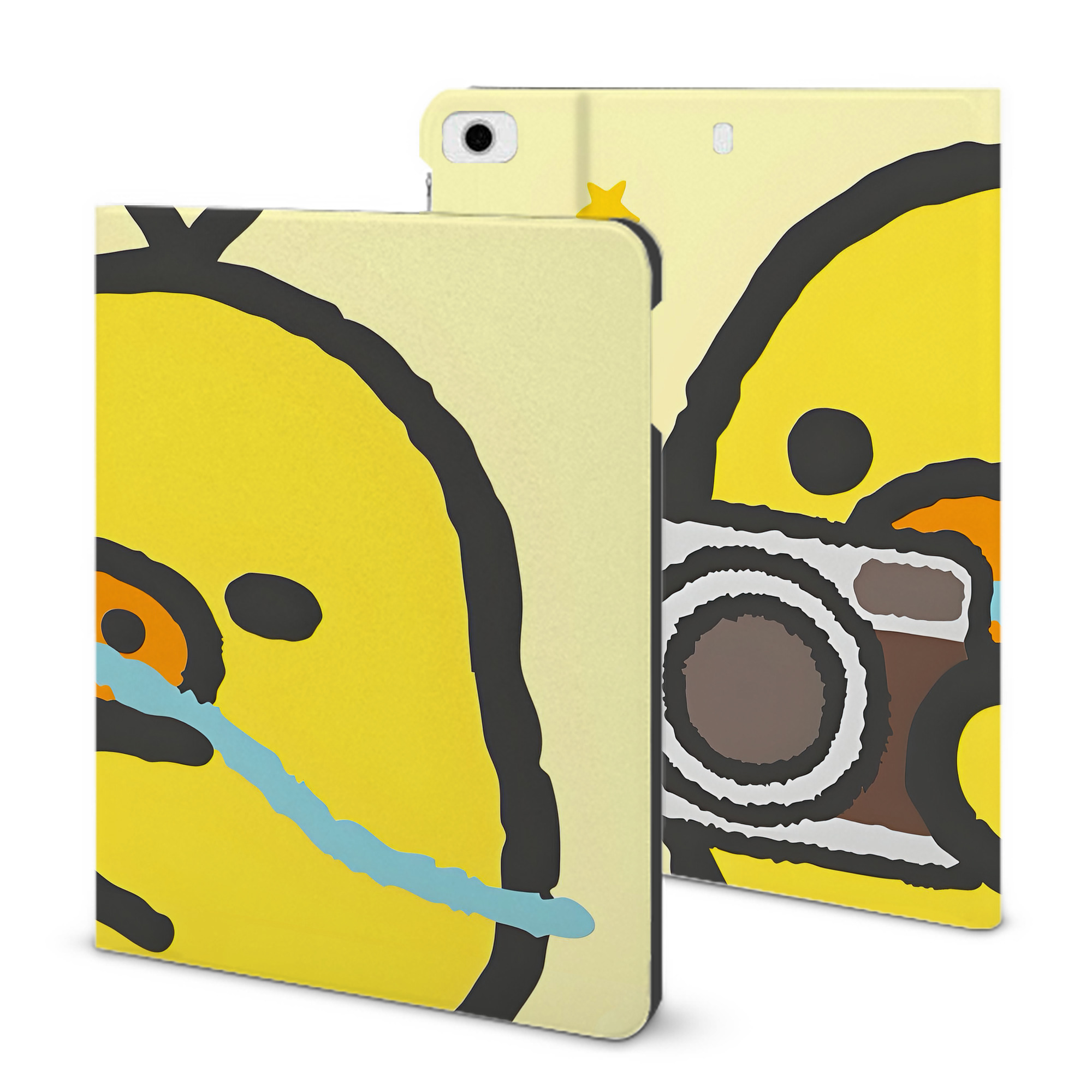 （画像用） リラックマ リラックマ キイロイトリ Rilakkuma Korilakkuma Kiiroitori IPad ケース ブック型 PUレザー TPU 耐衝撃 軽量 薄型 ペン収納なし 全面保護 IPad 各モデル対応